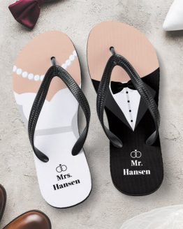Personlige Flip-flops - Mr. & Mrs.